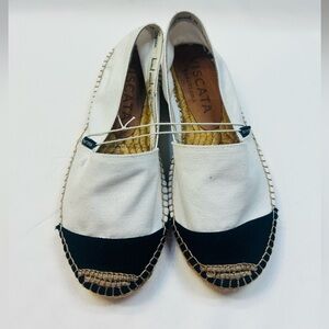 Viscata White and Black Espadrilles Slip On 
New Without Box